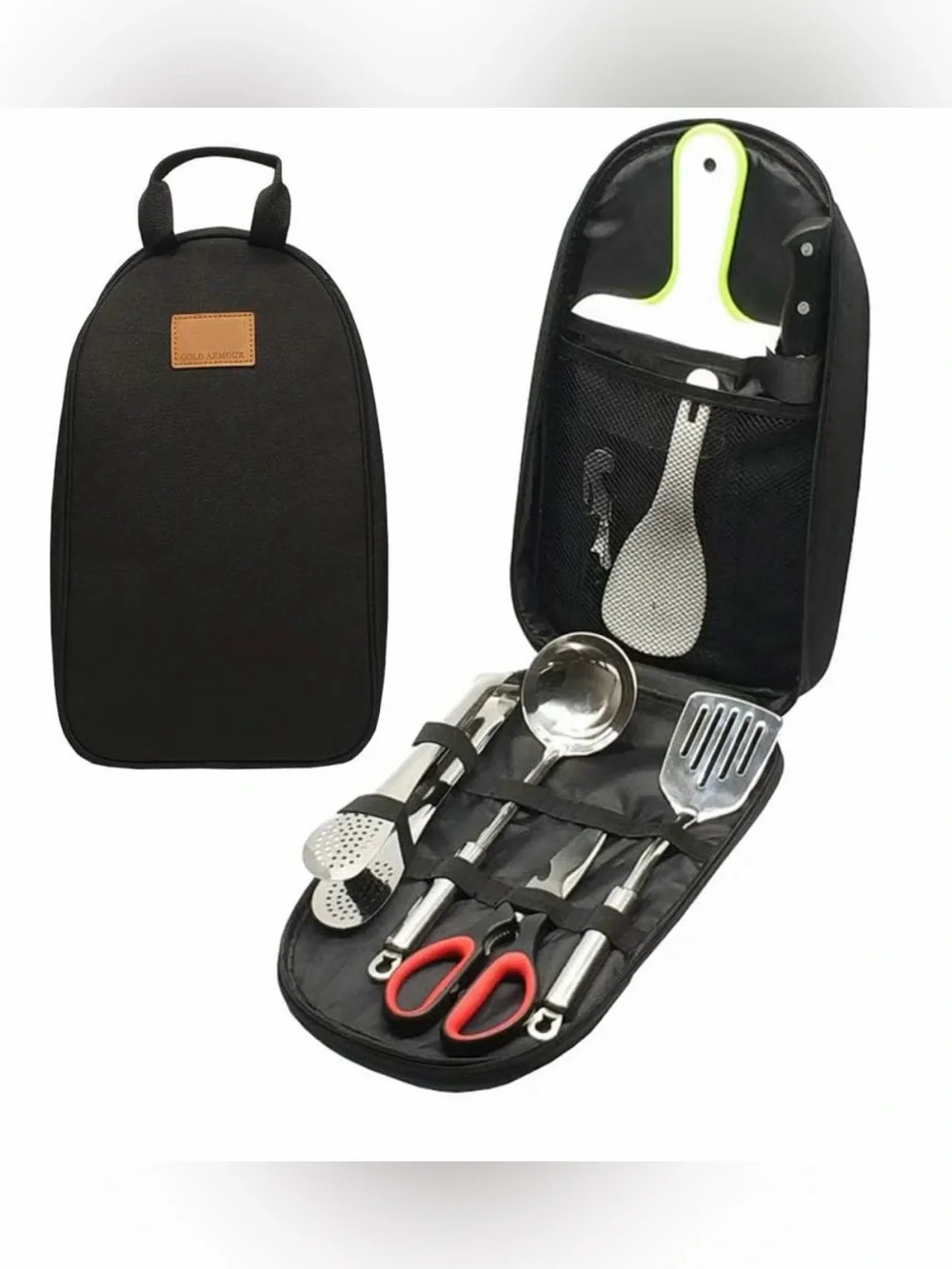 Camp Kitchen Utensil Organizer Travel Set Portable BBQ Camping Cookware